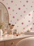 69 Pink Polka Dot Wall Decals