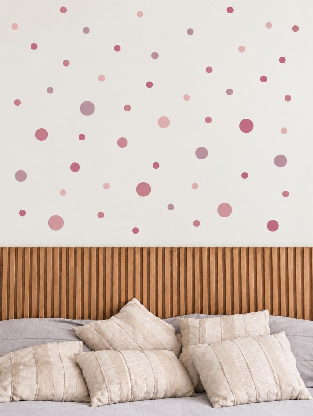 69 Pink Polka Dot Wall Decals