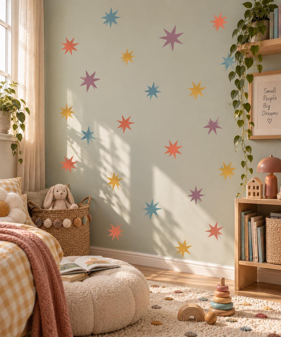 Pastel star decal sheet