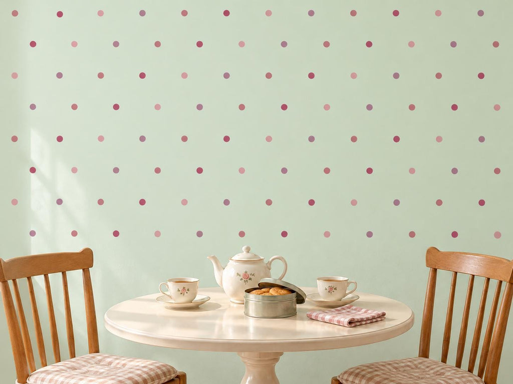 96 Pink Polka Dot Wall Decals