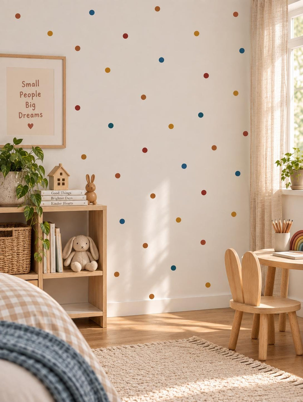 96 Colorful Polka Dot Wall Decals