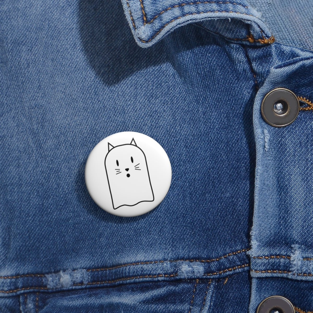Ghost Cat Pin