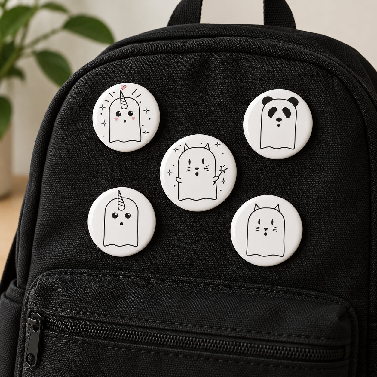 Ghost Cat Pin