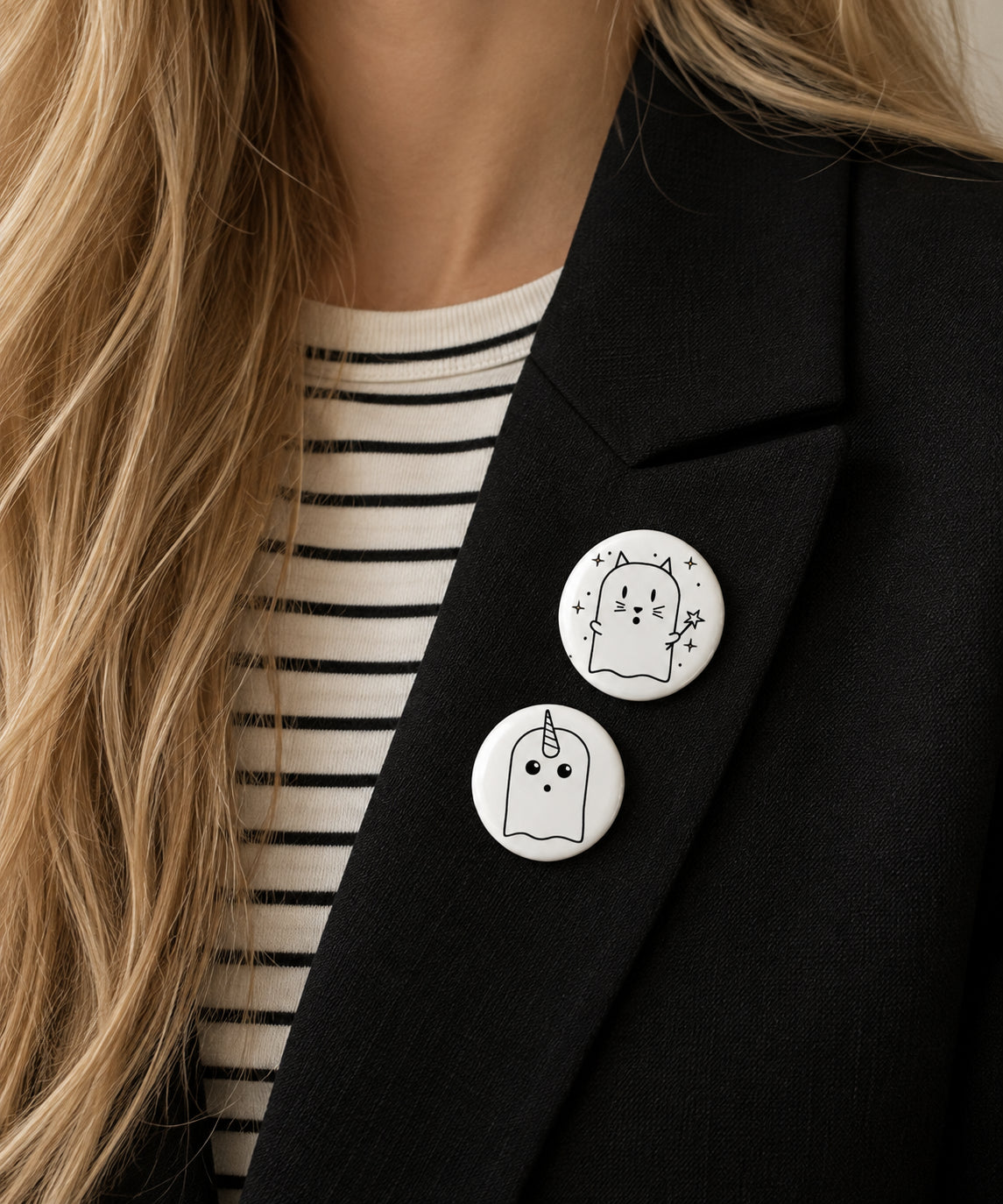Magical Ghost Cat Pin