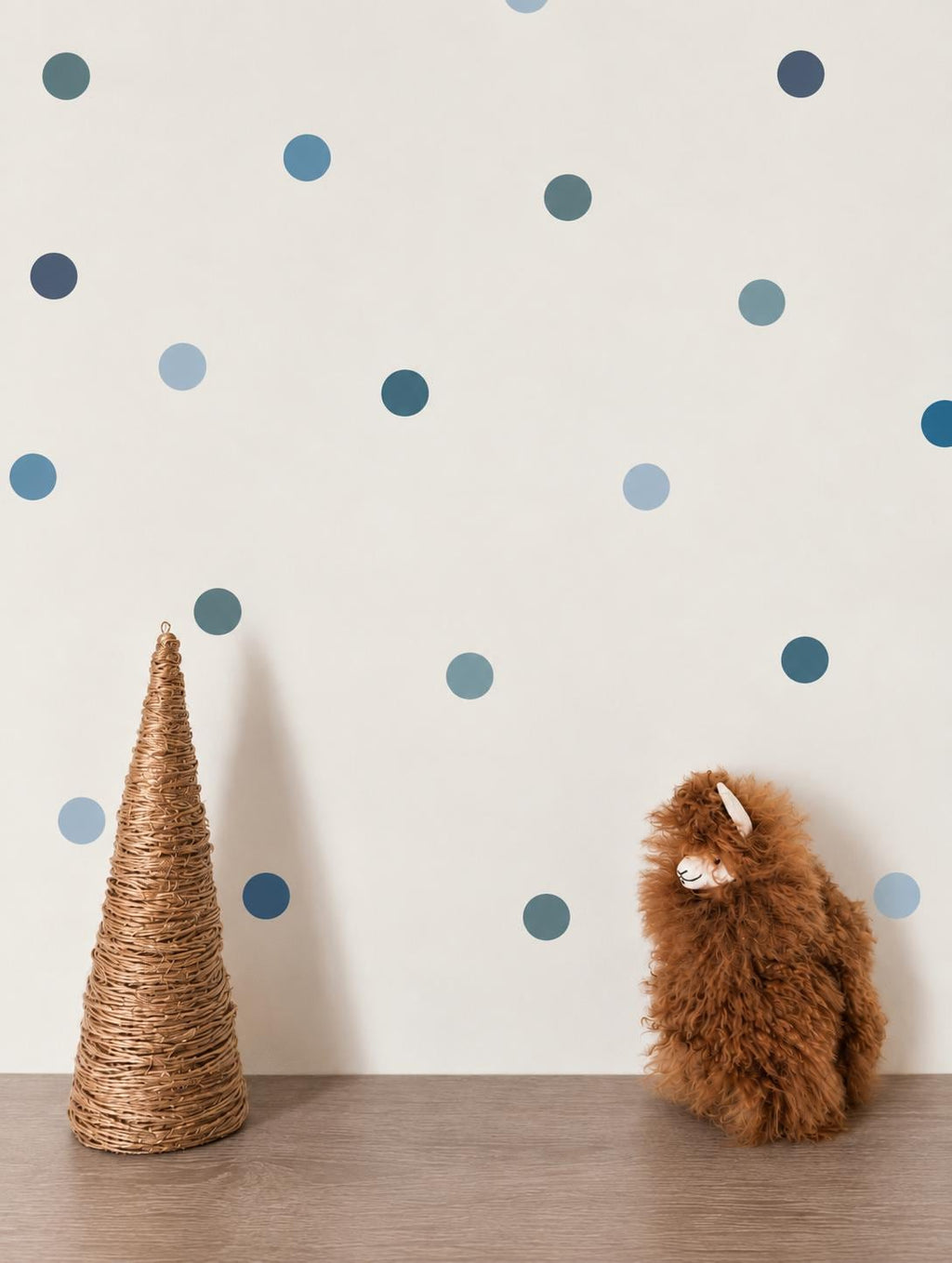 96 Blue Polka Dot Wall Decals