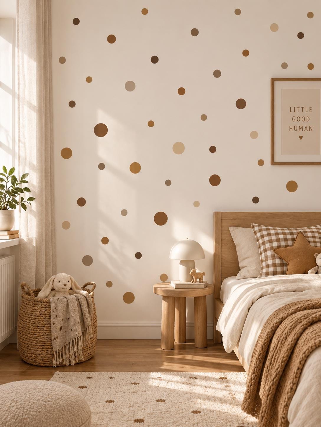 69 Neutral Polka Dot Wall Decals