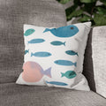 Fish pillowcase in a room