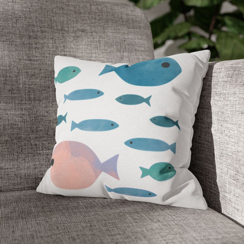 Fish pillowcase in a room
