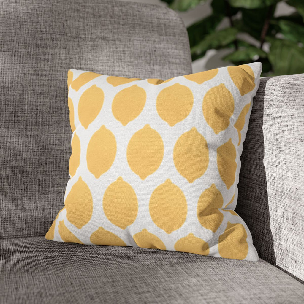 Lemon pillowcase in a bright room