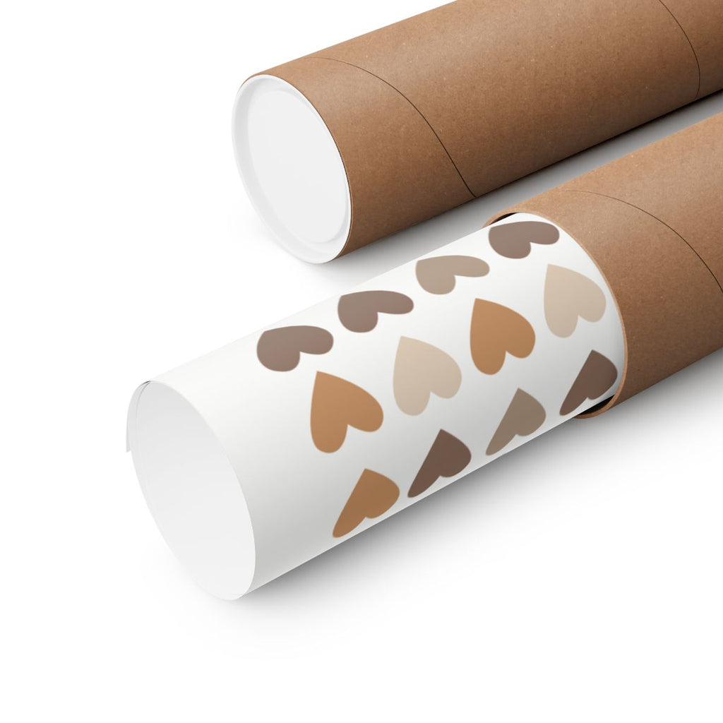 Close-up of the neutral heart pattern poster