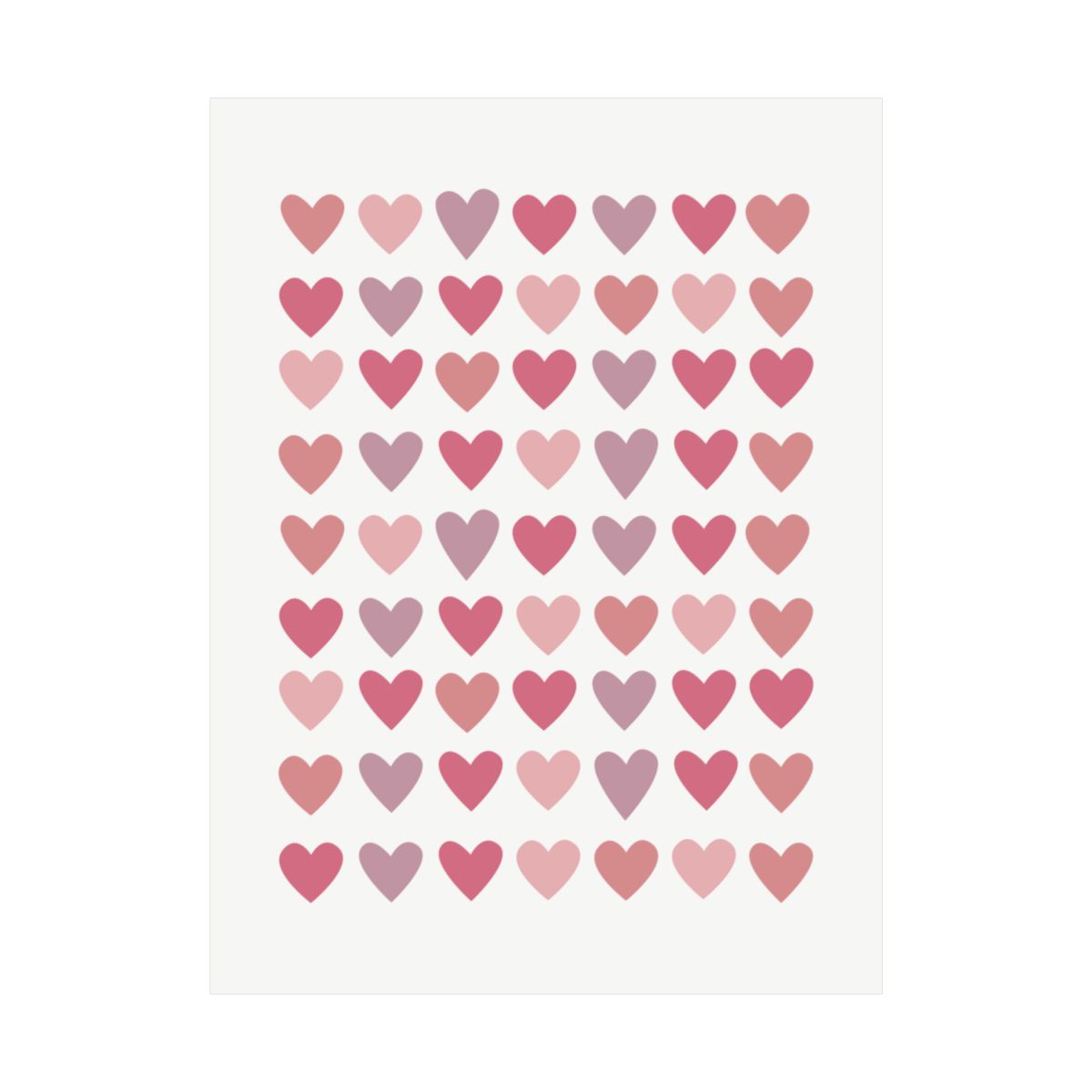 Pink heart pattern poster