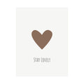 Stay Lovely brown heart poster